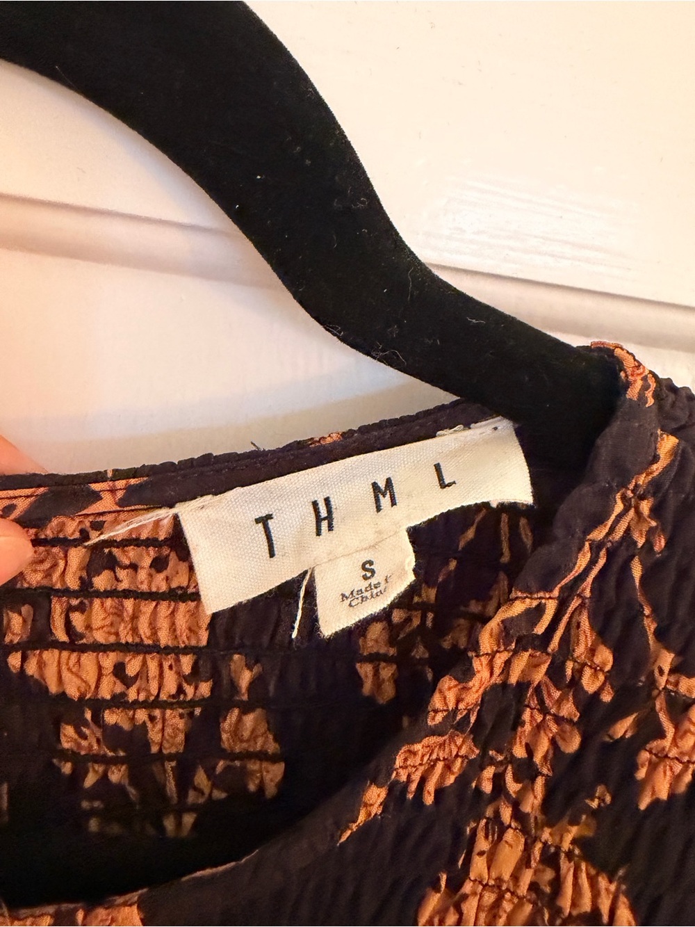 THML Black Maxi Dress with Orange Floral Print - Picture 4 of 4